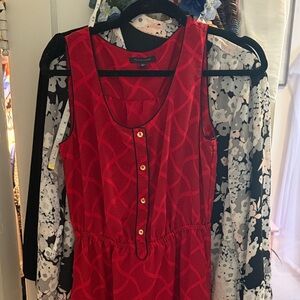 Tommy Hilfiger Red Maxi Dress with Button Detail